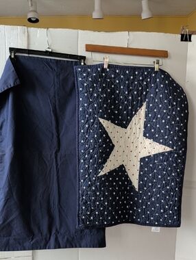 Martha Stewart Navy Blue Quilted White Star & Pottery Barn Kids Standard Sham